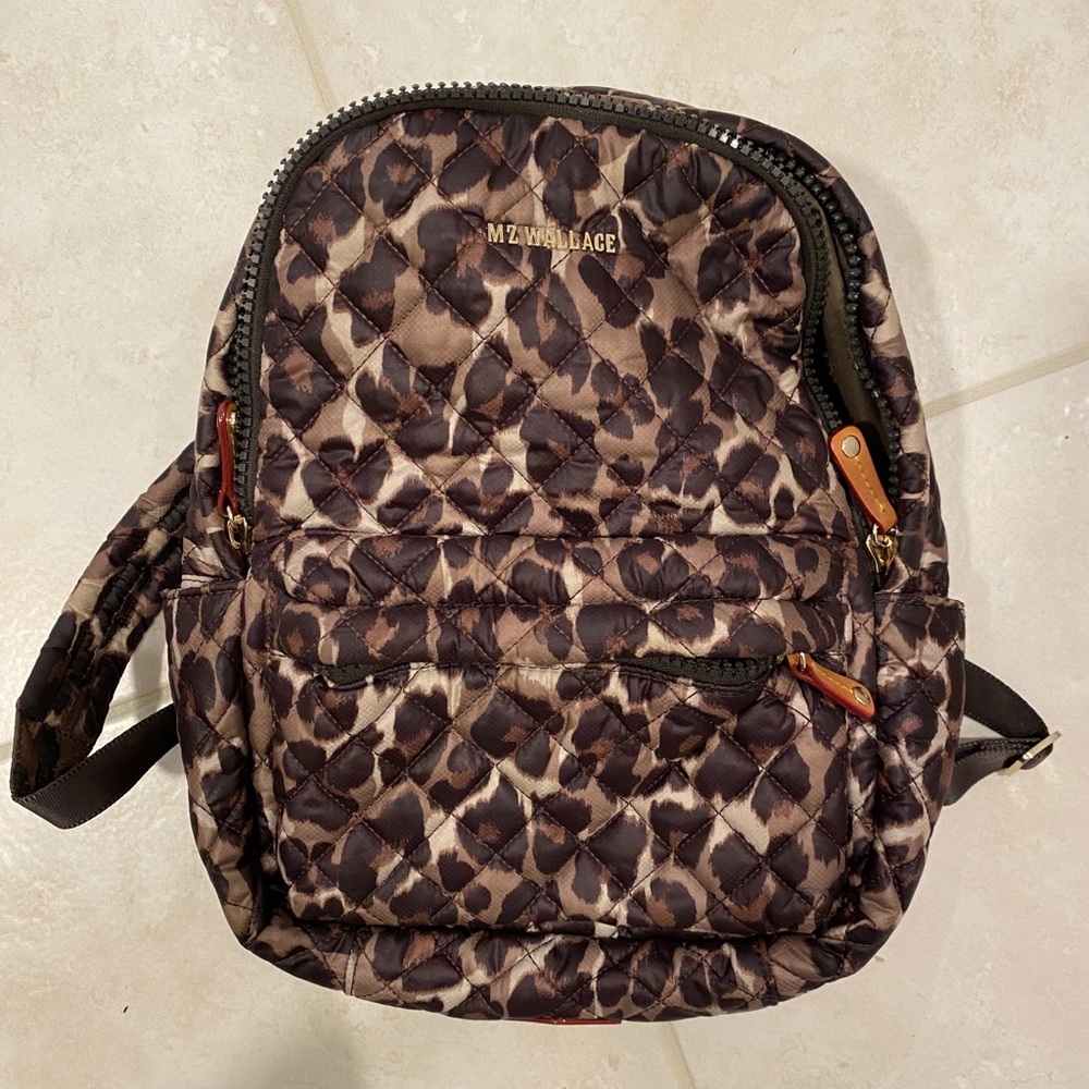 MZ Wallace small leopard print metro backpack
